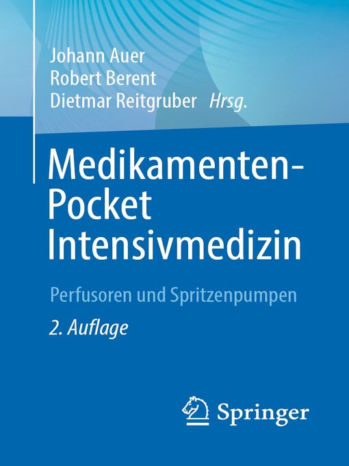 Title details for Medikamenten-Pocket Intensivmedizin by Johann Auer - Available